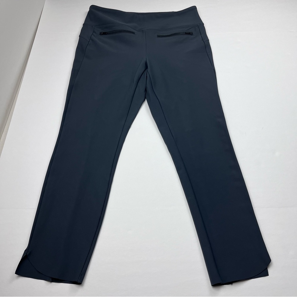 Athleta Stellar Women Size‎ Medium Dark Grey Gray Black Cropped Legging Athletic